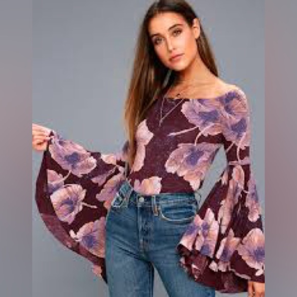 Free people birds of paradise top Floral Off-Shoulder Top - Picture 3 of 7